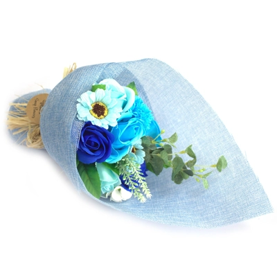 Standing Soap Flower Bouquet - Blue Standing Soap Flower Bouquet - Blue
