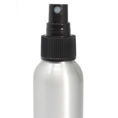 100ml Aluminium Bottle with Black Spray Top 100ml Aluminium Bottle with Black Spray Top