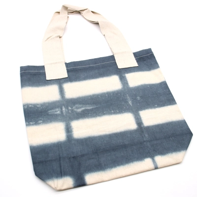 Natural Tye-Dye Cotton Bag (8oz) - 38x42x12cm - Grey Block.. Natural Tye-Dye Cotton Bag (8oz) - 38x42x12cm - Grey Block..
