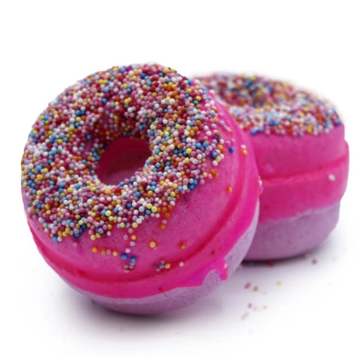 Raspberry Bath Donuts