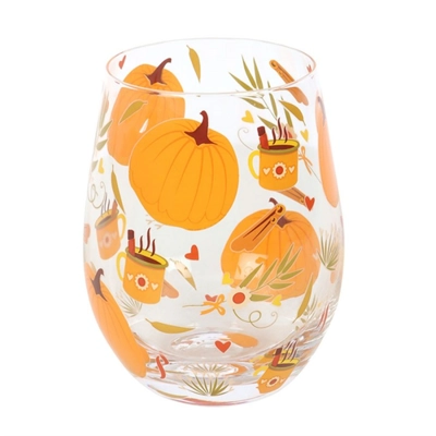 Autumn Days Print Stemless Glass Autumn Days Print Stemless Glass