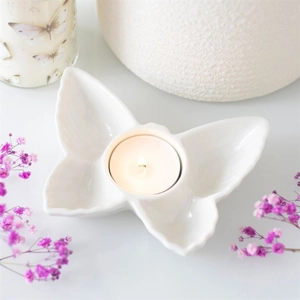 White Butterfly Tealight Can..