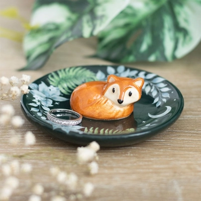 Green Fox Trinket Dish Green Fox Trinket Dish