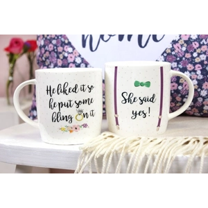 Set of 2 She Said Yes Mugs