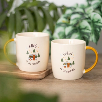 Camping King and Queen Couples Mug Set Camping King and Queen Couples Mug Set