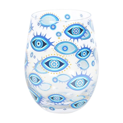 All Seeing Eye Print Stemless Glass All Seeing Eye Print Stemless Glass