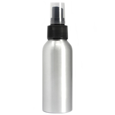 100ml Aluminium Bottle with Black Spray Top 100ml Aluminium Bottle with Black Spray Top