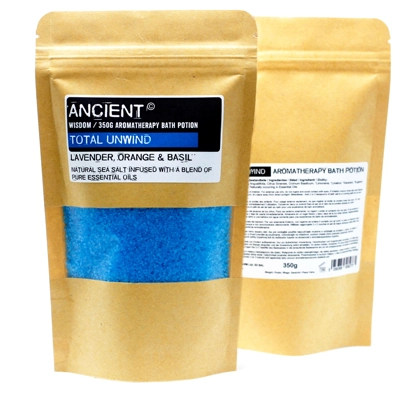 Aromatherapy Bath Potion in Kraft Bag 350g - Total Unwind Aromatherapy Bath Potion in Kraft Bag 350g - Total Unwind