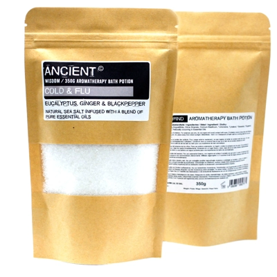 Aromatherapy Bath Potion in Kraft Bag 350g - Colds & Flu Aromatherapy Bath Potion in Kraft Bag 350g - Colds & Flu