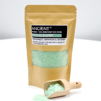 Aromatherapy Bath Potion in Kraft Bag 350g - Stress Buster Aromatherapy Bath Potion in Kraft Bag 350g - Stress Buster