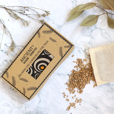 Lavender Natural Cotton and Juco Eye Pillow in Gift Box - .. Lavender Natural Cotton and Juco Eye Pillow in Gift Box - ..