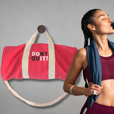 Don't Quit Gym Bag - Cherry Pink Don't Quit Gym Bag - Cherry Pink