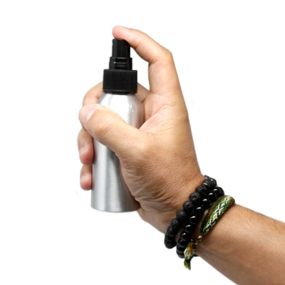 100ml Aluminium Bottle with Black Spray Top 100ml Aluminium Bottle with Black Spray Top
