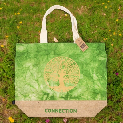 All Natural Bag - Green Stonewash - Tree of Life - Connect.. All Natural Bag - Green Stonewash - Tree of Life - Connect..