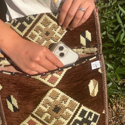 Chocolate Kilim Messenger Festival Bag Chocolate Kilim Messenger Festival Bag