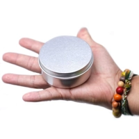 Aluminium Tin Box Round with Screw Top..