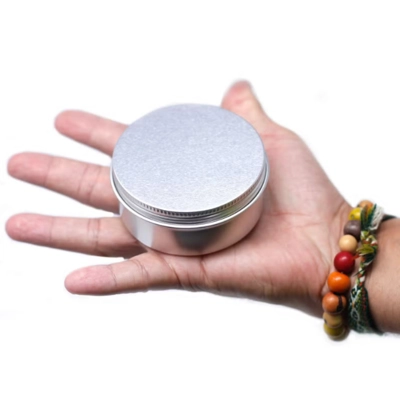 Aluminium Tin Box Round with Screw Top - 70x35mm Aluminium Tin Box Round with Screw Top - 70x35mm