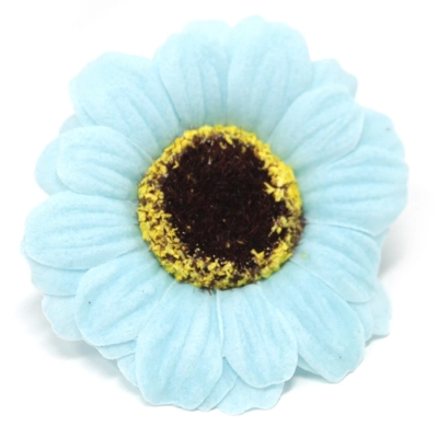 10x Craft Soap Flowers - Sml Sunflower - Blue 10x Craft Soap Flowers - Sml Sunflower - Blue
