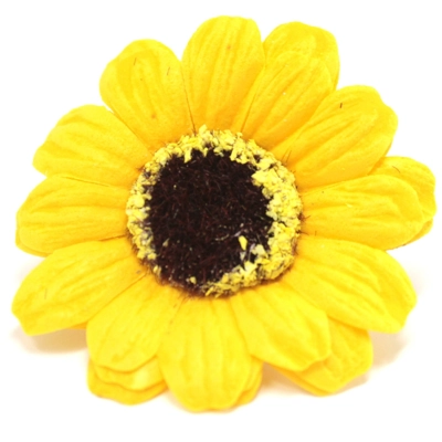 10x Craft Soap Flowers - Sml Sunflower - Yellow 10x Craft Soap Flowers - Sml Sunflower - Yellow
