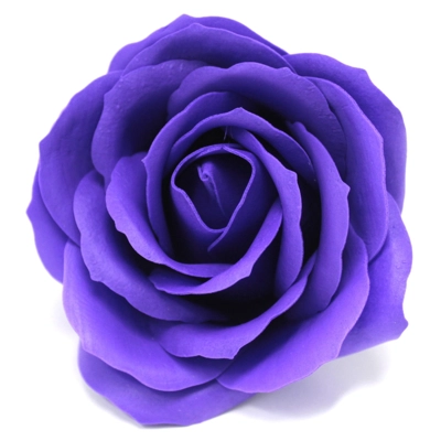 10x Craft Soap Flowers - Lrg Rose - Violet 10x Craft Soap Flowers - Lrg Rose - Violet