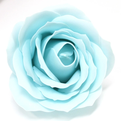 10x Craft Soap Flowers - Lrg Rose - Baby Blue 10x Craft Soap Flowers - Lrg Rose - Baby Blue