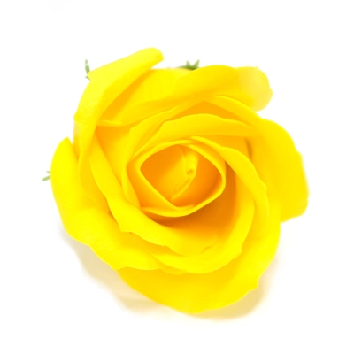 10x Craft Soap Flowers - Med Rose - Yellow 10x Craft Soap Flowers - Med Rose - Yellow