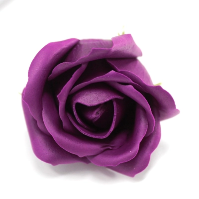 10x Craft Soap Flowers - Med Rose - Deep Violet 10x Craft Soap Flowers - Med Rose - Deep Violet