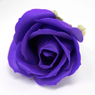 10x Craft Soap Flowers - Med Rose - Violet 10x Craft Soap Flowers - Med Rose - Violet
