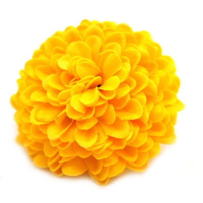 10x Craft Soap Flower - Small Chrysanthemum - Yellow