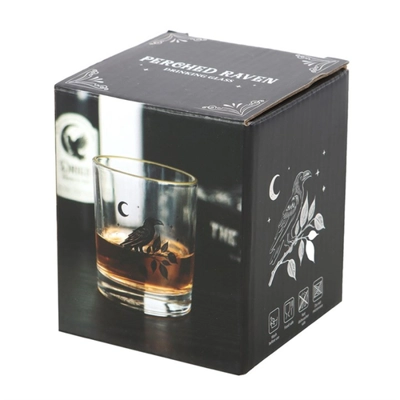 Perched Raven Drinking Glass Perched Raven Drinking Glass