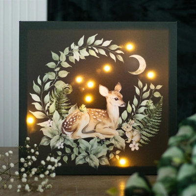 Fawn Light Up Canvas Plaque Fawn Light Up Canvas Plaque