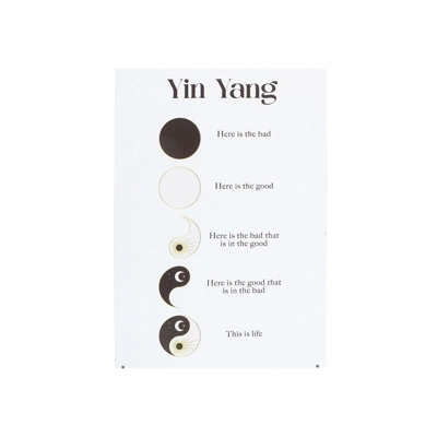 30cm Yin Yang Hanging Metal Sign 30cm Yin Yang Hanging Metal Sign