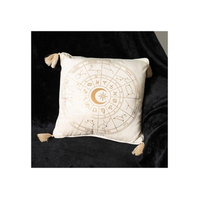 35cm Square Off White Astrology Wheel Cushion 35cm Square Off White Astrology Wheel Cushion