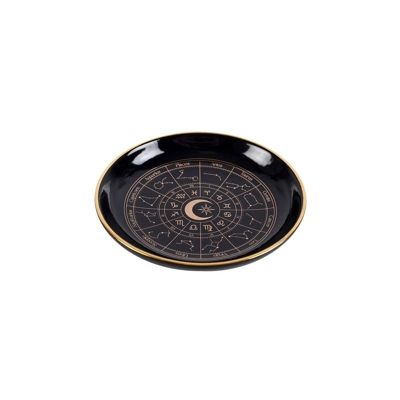 Black Astrology Wheel Trinket Dish Black Astrology Wheel Trinket Dish