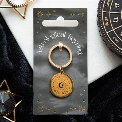 Astrology Wheel Keyring Astrology Wheel Keyring