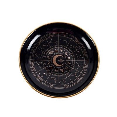 Black Astrology Wheel Trinket Dish Black Astrology Wheel Trinket Dish