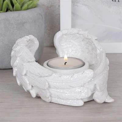 Glitter Angel Wing Candle Holder Glitter Angel Wing Candle Holder