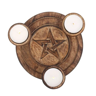 Pentagram Tea Light Candle Holder Pentagram Tea Light Candle Holder