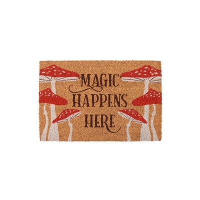 Natural Magic Happens Here Mushroom Doormat Natural Magic Happens Here Mushroom Doormat