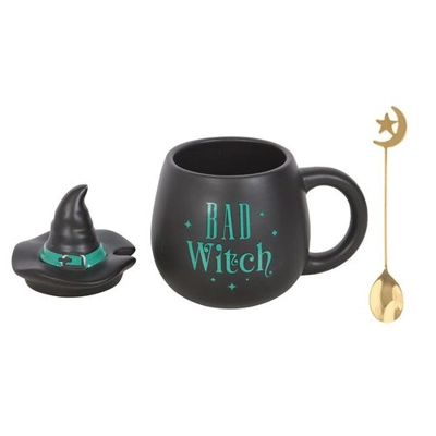 Bad Witch Lidded Mug with Spoon Bad Witch Lidded Mug with Spoon