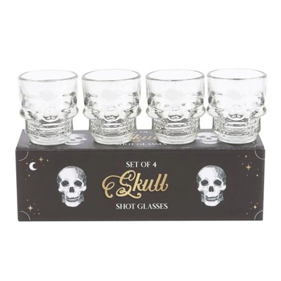 Set of 4 Skull Shot Glasses Set Set of 4 Skull Shot Glasses Set