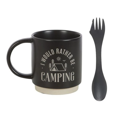 I Would Rather Be Camping Mug with 3-in-1 Spork I Would Rather Be Camping Mug with 3-in-1 Spork
