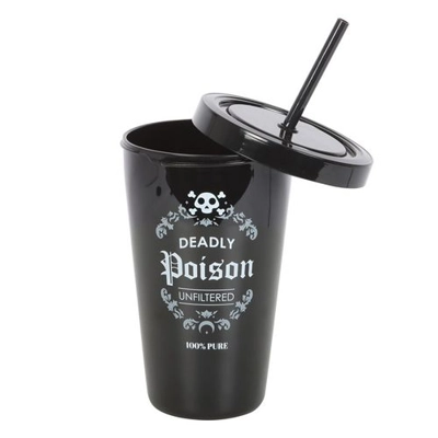Deadly Poison Plastic Tumbler with Straw