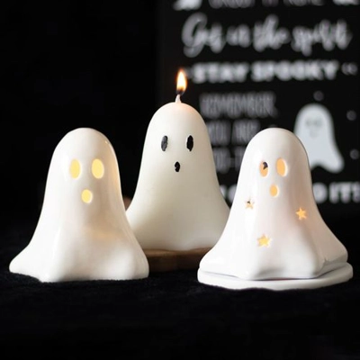 10cm Unscented Ghost Candle 10cm Unscented Ghost Candle