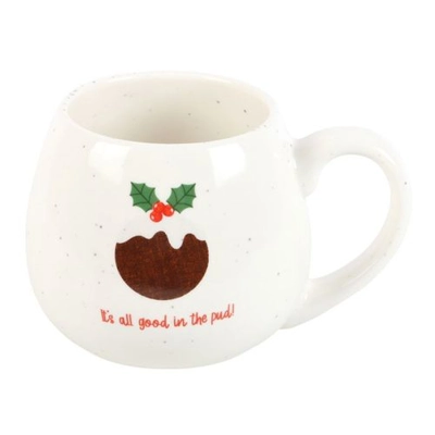 All Good in the Pud Rounded Christmas Mug All Good in the Pud Rounded Christmas Mug