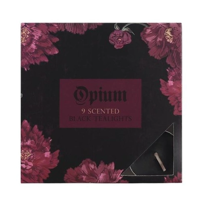 Pack of 9 Opium Scented Black Tealights Pack of 9 Opium Scented Black Tealights