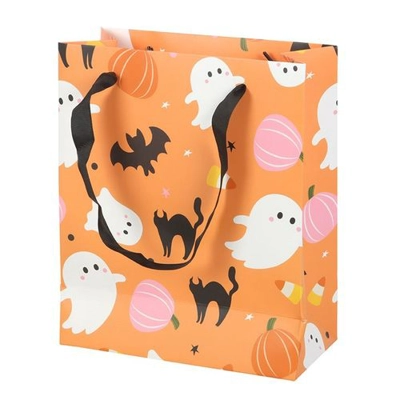 23cm Sweet and Spooky Ghost Print Gift Bag 23cm Sweet and Spooky Ghost Print Gift Bag