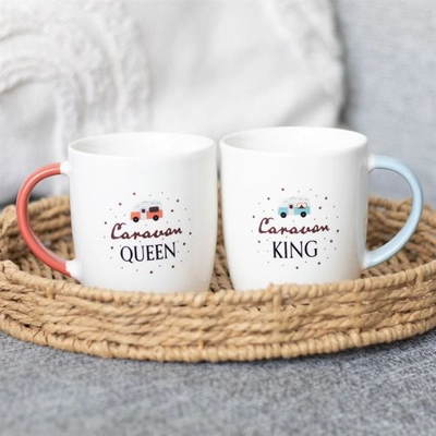 Caravan King and Caravan Queen Couples Mug Set Caravan King and Caravan Queen Couples Mug Set