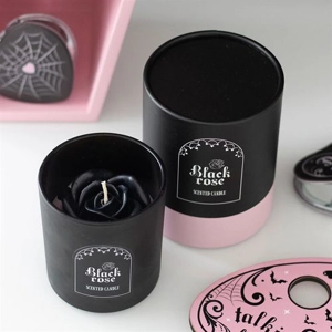 Black Rose Candle with 3D Ro..