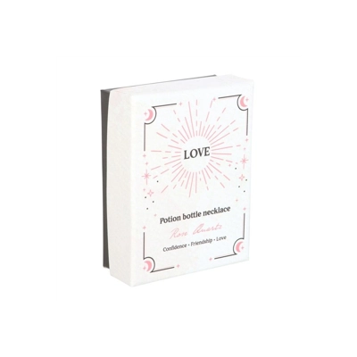 Love Rose Quartz Crystal Chip Potion Bottle Necklace Love Rose Quartz Crystal Chip Potion Bottle Necklace